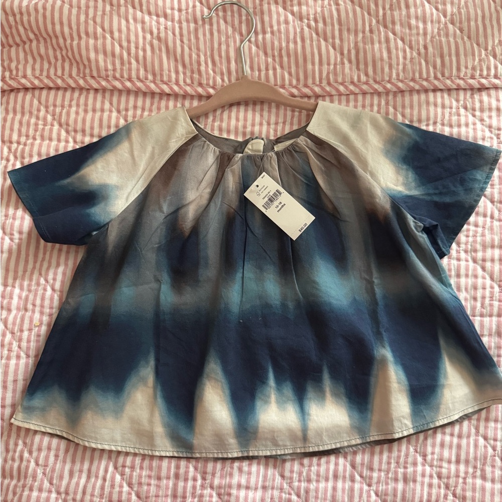 Banana Republic Kids Blue and White Tie-Dye Blouse